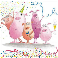  Ambiente Festive pigs papírszalvéta 33x33cm, 20db-os papírárú, csomagoló és tárolóeszköz