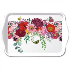 AMBIENTE Flower Border white műanyag kistálca 13x21cm konyhai eszköz