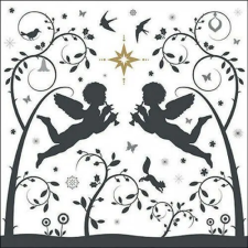 AMBIENTE Flying angels papírszalvéta 33x33cm, 20db-os karácsonyi dekoráció
