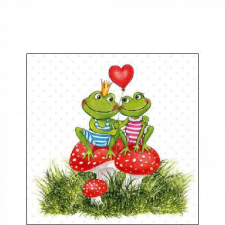 Ambiente Frogs in love papírszalvéta 25x25cm, 20db-os papírárú, csomagoló és tárolóeszköz