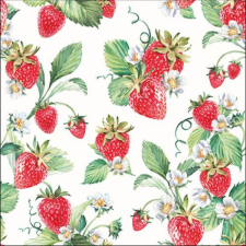 AMBIENTE Garden Strawberries papírszalvéta 33x33cm, 20db-os konyhai eszköz