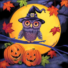 Ambiente Halloween owl papírszalvéta 33x33cm, 20db-os papírárú, csomagoló és tárolóeszköz