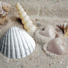 AMBIENTE Hearts In Sand papírszalvéta 33x33cm, 20db-os konyhai eszköz