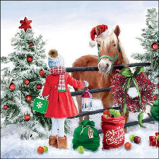 Ambiente Horse girl papírszalvéta 33x33cm, 20db-os papírárú, csomagoló és tárolóeszköz