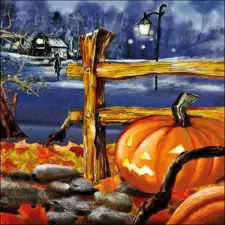 AMBIENTE Jack-o'-Lantern papírszalvéta 33x33cm, 20db-os papírárú, csomagoló és tárolóeszköz