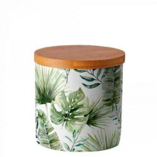 Ambiente Jungle leaves white porcelán konyhai tároló 10x10cm papírárú, csomagoló és tárolóeszköz