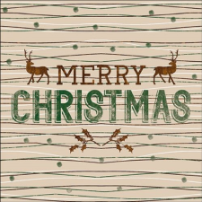 AMBIENTE Karácsonyi szalvéta - Merry Christmas felirat karácsonyi dekoráció