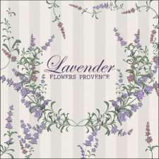 AMBIENTE Lavender Flowers papírszalvéta 33x33cm, 20db-os konyhai eszköz