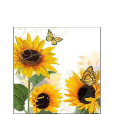 AMBIENTE Napraforgó Pillangó Papírszalvéta - 20 db, 25x25cm papírárú, csomagoló és tárolóeszköz