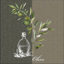 AMBIENTE Oil and Olives papírszalvéta 33x33cm,20db-os konyhai eszköz