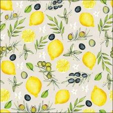 Ambiente Olives and lemon papírszalvéta 33x33cm, 20db-os papírárú, csomagoló és tárolóeszköz