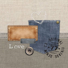 AMBIENTE Original Denim papírszalvéta 33x33cm,20db-os konyhai eszköz
