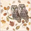 AMBIENTE Owl Couple papírszalvéta 33x33 cm, 20db-os