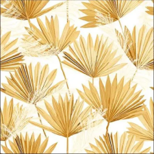 AMBIENTE Palm Leaf Gold papírszalvéta 33x33cm,20db-os konyhai eszköz