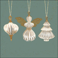 Ambiente Paper ornaments sage papírszalvéta 33x33cm, 20db-os papírárú, csomagoló és tárolóeszköz
