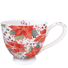 AMBIENTE Poinsettia And Berries porcelánbögre 0,45L bögrék, csészék