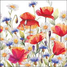 Ambiente Poppies and cornflowers papírszalvéta 33x33cm, 20db-os papírárú, csomagoló és tárolóeszköz