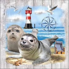 AMBIENTE Seal Couple papírszalvéta 33x33cm,20db-os konyhai eszköz