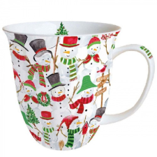 AMBIENTE Snowman Party porcelánbögre 0,4L bögrék, csészék