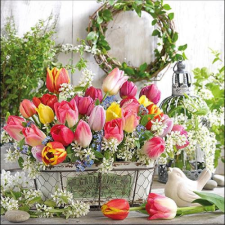 AMBIENTE Spring Bouquet papírszalvéta 33x33cm, 20db-os konyhai eszköz