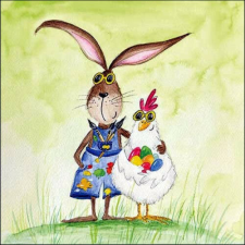 Ambiente Sunny Easter papírszalvéta 33x33cm, 20db-os papírárú, csomagoló és tárolóeszköz