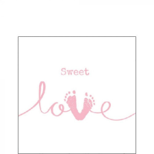AMBIENTE Sweet Love Girl papírszalvéta 25x25cm,20db-os papírárú, csomagoló és tárolóeszköz