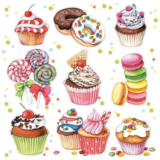 AMBIENTE Sweets papírszalvéta 33x33cm,20db-os papírárú, csomagoló és tárolóeszköz