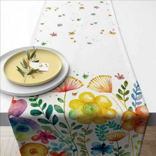  Ambiente Vibrant Spring white asztali futó 40x150cm, 100% pamut party kellék