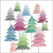 Ambiente Watercolour trees papírszalvéta 33x33cm, 20db-os papírárú, csomagoló és tárolóeszköz