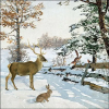 AMBIENTE Winter evening talk papírszalvéta 33x33cm, 20db-os
