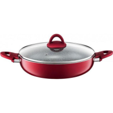 Ambition Jasper Mély Serpenyő - Fedővel 28 cm piros (20159) edény