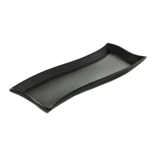 Ambition Salsa hullámos kínálótál 35x12 cm fekete konyhai eszköz