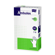  AMBULEX Latex Púderes Gumikesztyű 