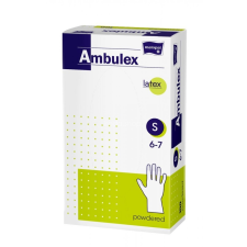 Ambulex Latex Púderes Gumikesztyű &quot;S&quot; 100 db védőkesztyű