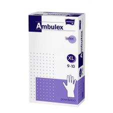 Ambulex Latex Púderes Gumikesztyű &quot;Xl&quot; 100 db védőkesztyű