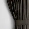 AmeliaHome Sötétítő függöny VELVET szín barna stílus klasszikus szalag anyag bársony 140x270 AmeliaHome
