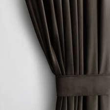 AmeliaHome Sötétítő függöny VELVET szín barna stílus klasszikus szalag anyag bársony 140x270 AmeliaHome lakástextília