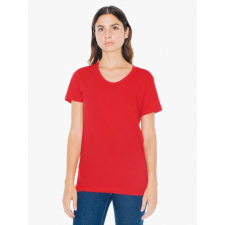 AMERICAN APPAREL AABB301 Női környakas rövid ujjú póló American Apparel, Red-S női póló