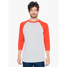 AMERICAN APPAREL AABB453 UNISEX POLY-COTTON 3/4 UJJÚ RAGLAN PÓLÓ L munkaruha