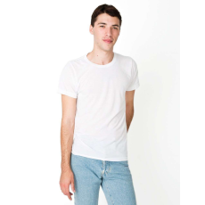AMERICAN APPAREL AAPL401 szublimálható unisex rövid ujjú póló American Apparel, White-M