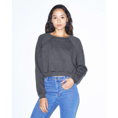 AMERICAN APPAREL AARSAF3451 rövid derekú Női kereknyakas pulóver American Apparel, Dark Heather Grey-L