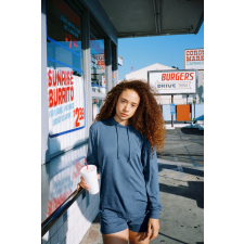 AMERICAN APPAREL AARSATR436 UNISEX TRI-BLEND HOSSZÚ UJJÚ KAPUCNIS PÓLÓ XL munkaruha