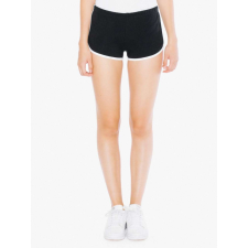 AMERICAN APPAREL Női short AA7301 futónadrág, Black/White-S női rövidnadrág
