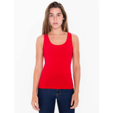 AMERICAN APPAREL Női ujjatlan póló AA8308 spandex trikó, Red-XL