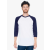 AMERICAN APPAREL Uniszex póló American Apparel AABB453 poly-Cotton 3/4 Ujjú Raglan póló -L, White/Navy