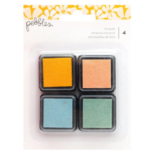 American Crafts Pebbles Sunny Bloom Tintapárna készlet Ink Pads (4 db) bélyegző