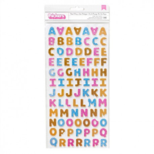 American Crafts Pufi matrica , On A Whim / Thickers Puffy letter - Detail (2 ív) matrica