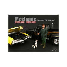  AMERICAN DIORAMA Customer Patrick &amp; Dog Set figura modell 1:24 makett