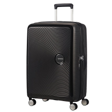 American Tourister SOUNDBOX fekete bővíthető négykerekű nagy bőrönd 32G*09*003 kézitáska és bőrönd