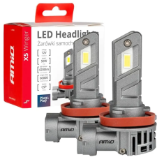AMIO LED H8/H9/H11, 2 × 25 W - fehér (P20d foglalat), 2 db autóalkatrész